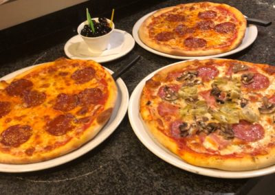 pizza am brausebad