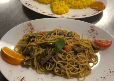 spagehtti reis am brausebad